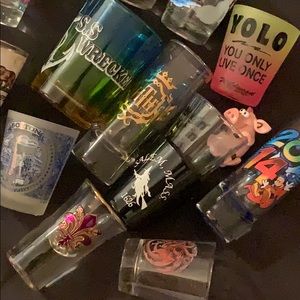 Thrift shot glasses random set of 3